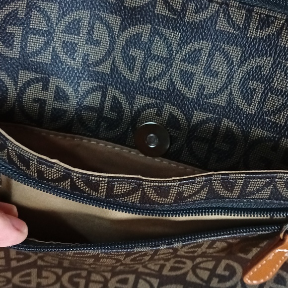 Giani Bernini crossbody bag fall colors brown tan like new - Picture 8 of 11